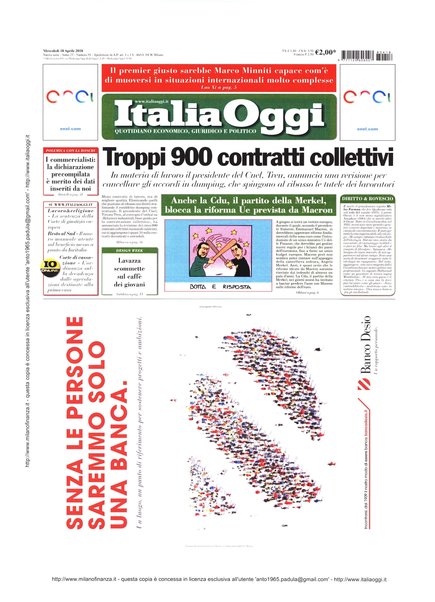 Italia oggi : quotidiano di economia finanza e politica